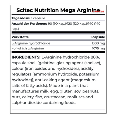 Mega Arginine - Sci Nutrition Shop